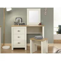GFW Lancaster Cream and Oak Dressing Table and Stool