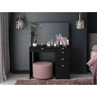 Birlea Ava Black 5 Drawer Dressing Table and Mirror