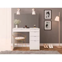 Birlea Ava White 5 Drawer Dressing Table and Mirror
