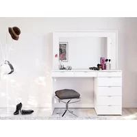 Birlea Chloe White 7 Drawer Dressing Table and Mirror
