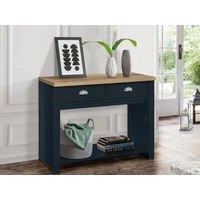 Birlea Highgate Navy and Oak Effect 2 Drawer Console Table