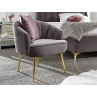 GFW Pettine Grey Fabric Accent Chair
