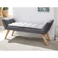 GFW Milan Dark Grey Fabric Bench