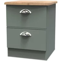 Welcome Victoria 2 Drawer Small Bedside Table Assembled