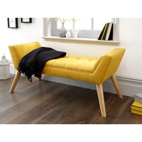 GFW Milan Mustard Fabric Bench