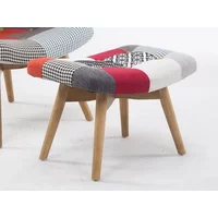 Birlea Sloane Patchwork Fabric Footstool