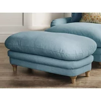LPD Plumpton Duck Egg Blue Fabric Foot Stool