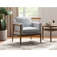 Kyoto Alfie Grey Fabric Accent Chair