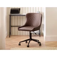 Julian Bowen Luxe Brown Faux Leather Office Chair