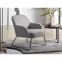 Julian Bowen Davos Grey Fabric Accent Chair