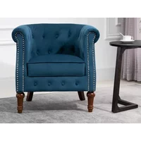 Birlea Freya Blue Velvet Fabric Chair