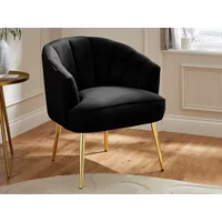 GFW Pettine Black Fabric Accent Chair