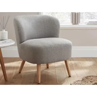 GFW Evie Boucle Grey Fabric Accent Chair
