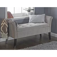 GFW Balmoral Silver Fabric Ottoman Window Seat