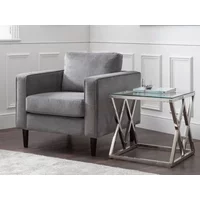 Julian Bowen Hayward Grey Chenille Armchair