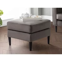 Julian Bowen Hayward Grey Velvet Footstool